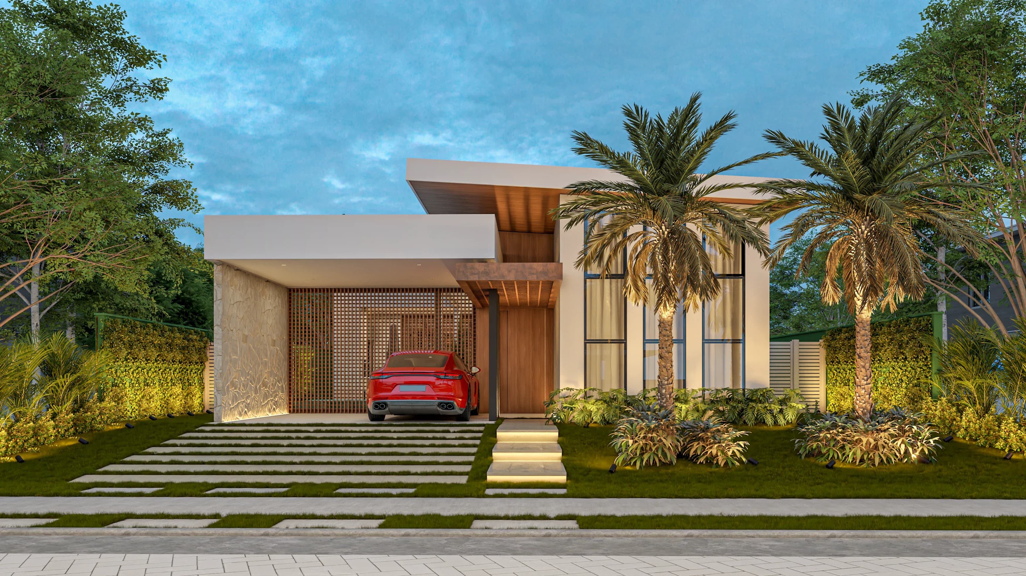 Casa térrea em U do projeto Residencial JO no Eusébio