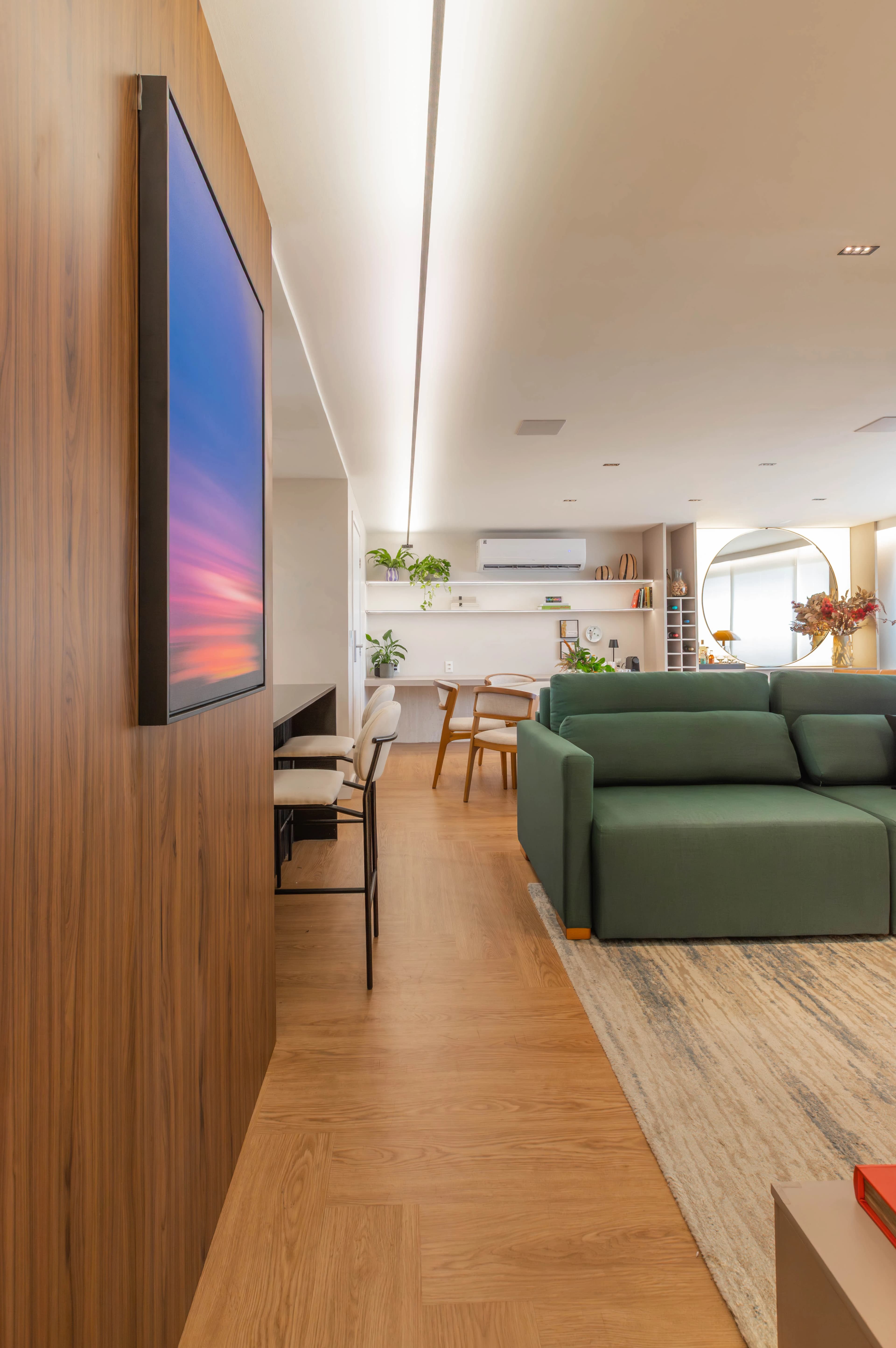 Ambiente integrado do projeto Residencial RC em Fortaleza