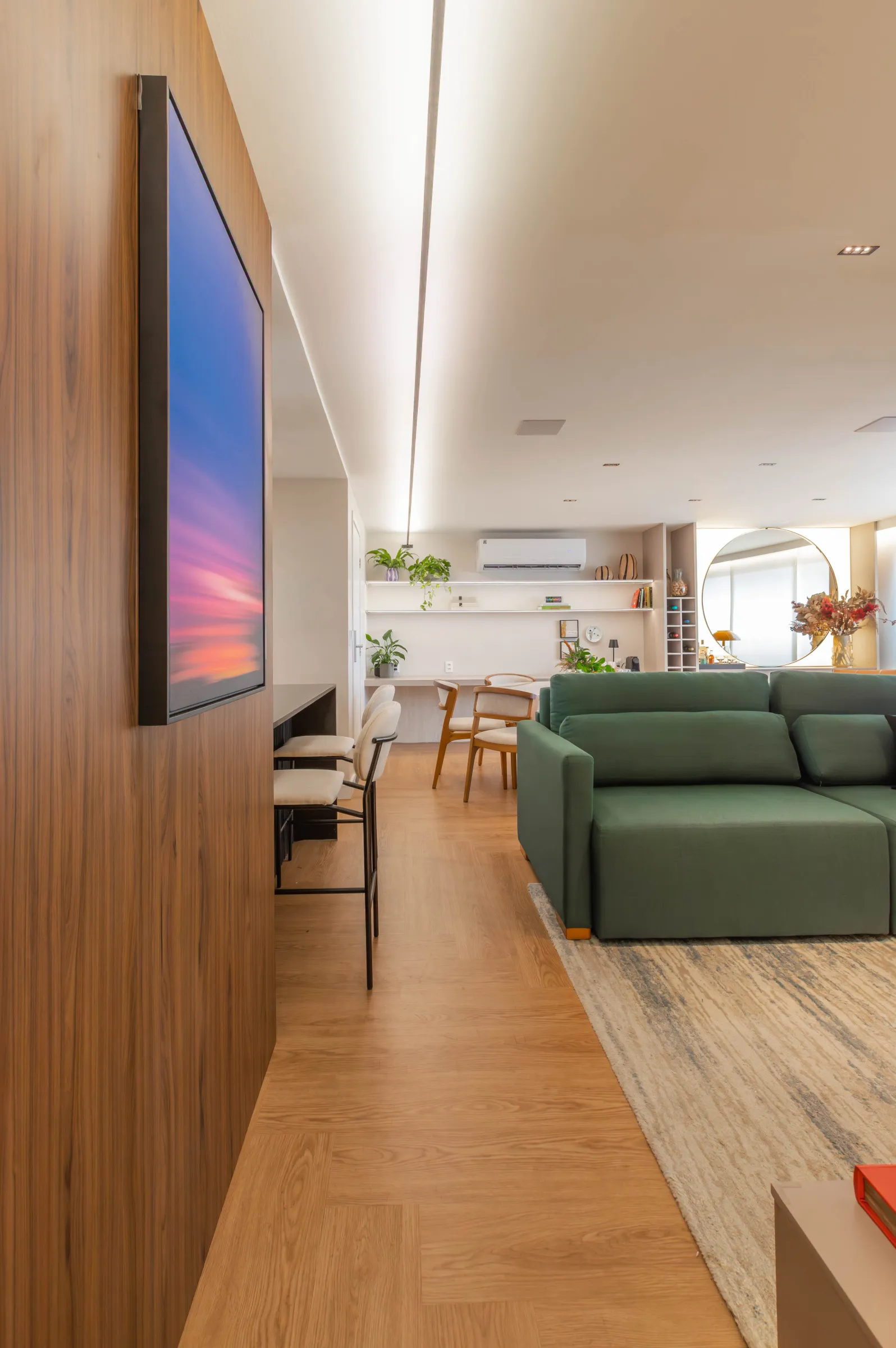 Ambiente integrado do projeto Residencial RC em Fortaleza